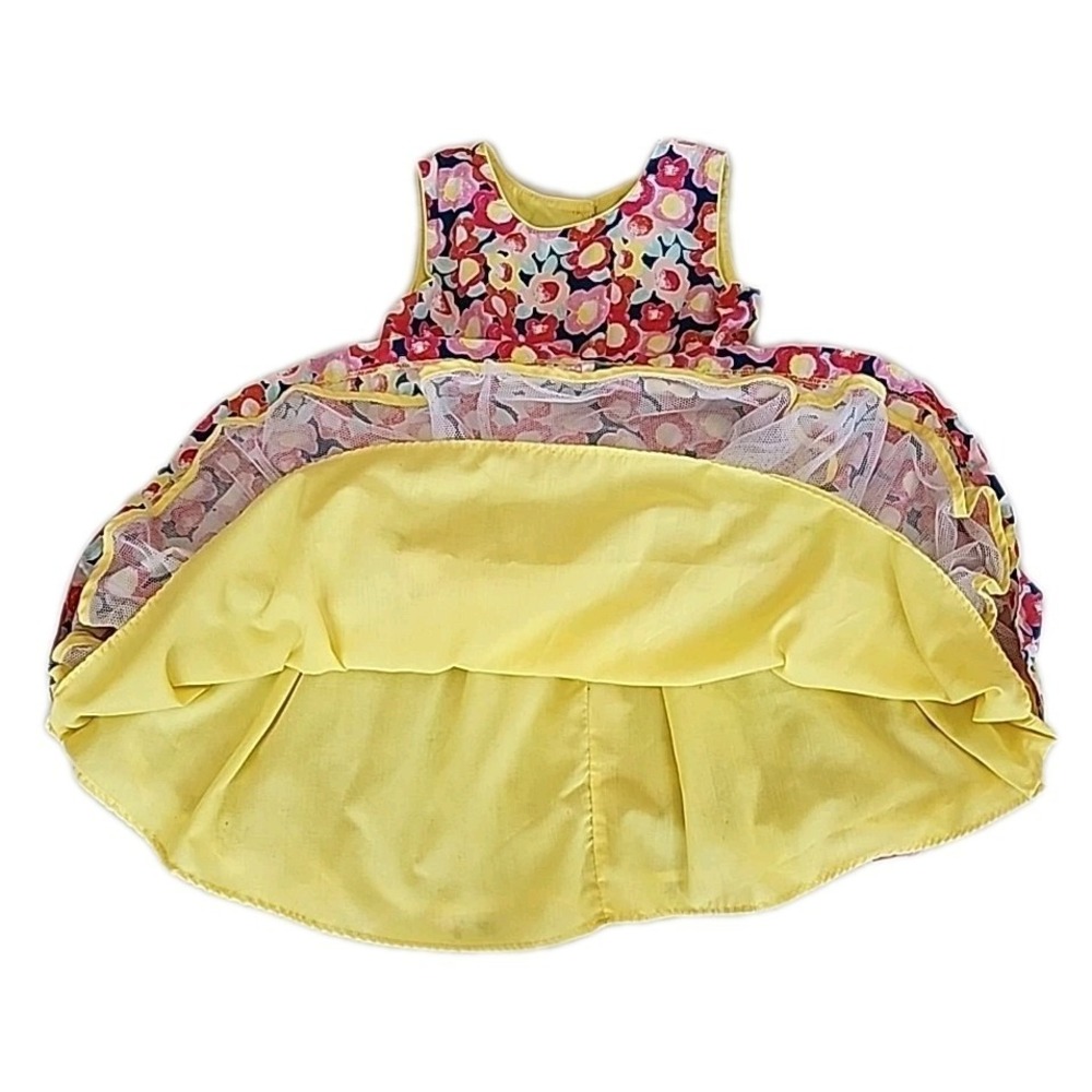 Marmeletta Girls Skater Dress Size 6X Twirly Floral Lined Tulle Easter Occasion - Picture 3 of 14